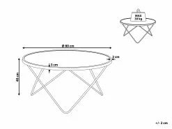 Beliani Mesa Auxiliar De Vidrio Templado Blanco/plateado ⌀ 80 Cm MERIDIAN II 13 Beliani Mesa Auxiliar De Vidrio Templado Blanco/plateado ⌀ 80 Cm MERIDIAN II -Mesas comercio undef src sa picid 817092 type whitesh image