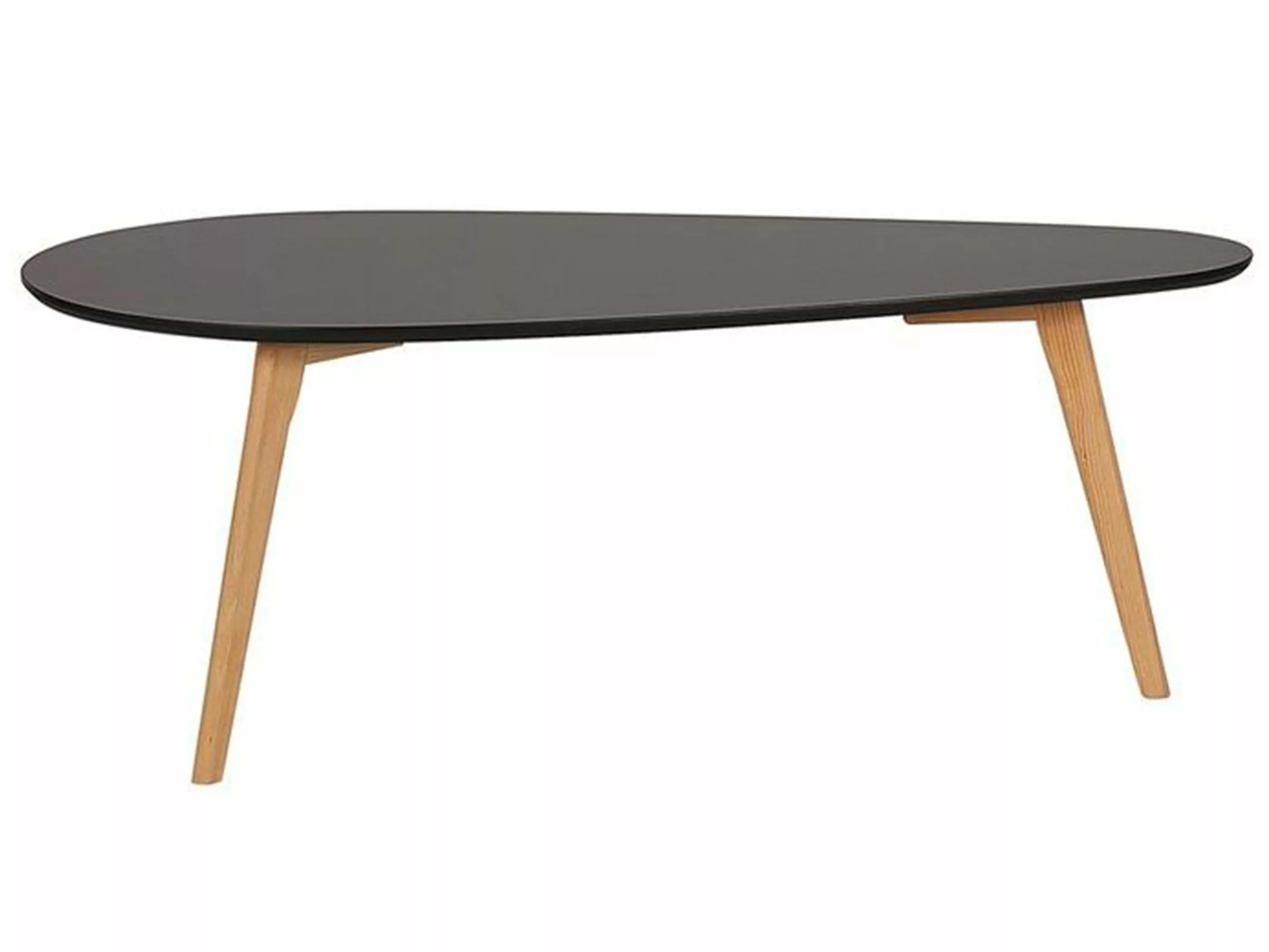 Beliani Conjunto De 2 Mesas De Centro Negro/madera Clara FLY III - Imagen 6