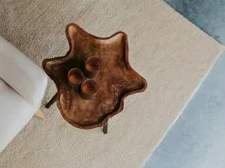 Beliani Mesa Auxiliar De Madera De Teca Clara/negro 60 Cm ELSA -Mesas comercio undef src sa picid 820688 type whitesh image