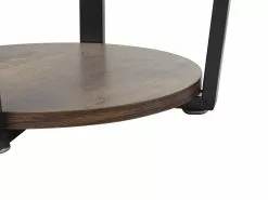 Beliani Mesa Auxiliar Madera Oscura/negro ⌀ 50 Cm ORICK -Mesas comercio undef src sa picid 821108 type whitesh image