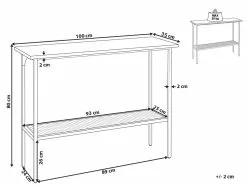 Beliani Consola Madera Clara/negro 100 X 35 Cm DORENA 15 Beliani Consola Madera Clara/negro 100 X 35 Cm DORENA -Mesas comercio undef src sa picid 821127 type whitesh image