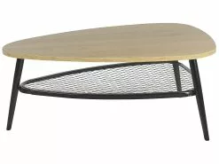 Beliani Mesa De Centro Madera Clara/negro 90 X 68 Cm DORENA -Mesas comercio undef src sa picid 821129 type whitesh image