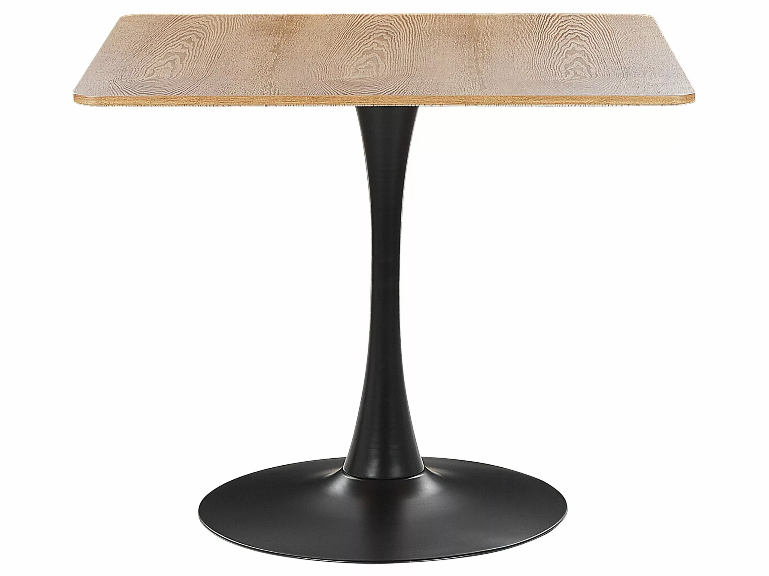 Beliani Mesa De Comedor Madera Clara/negro 90 X 90 Cm BOCA 5 Beliani Mesa De Comedor Madera Clara/negro 90 X 90 Cm BOCA - Imagen 3