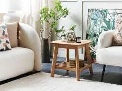 Beliani Mesa De Centro De Madera De Caucho Clara 50 X 50 Cm TULARE -Mesas comercio undef src sa picid 823410 type color image