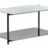 Beliani Mesa De Centro De Vidrio Templado Negro/blanco 77 X 47 Cm GLOSTER -Mesas comercio undef src sa picid 823502 type whitesh image