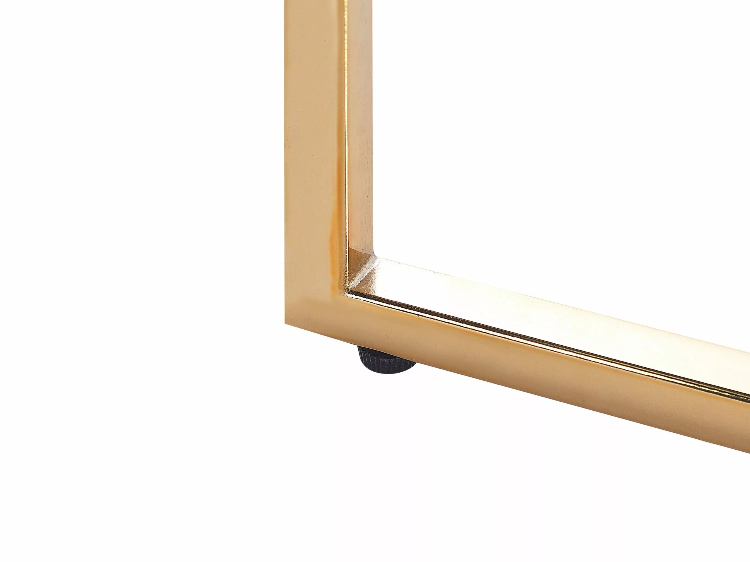 Beliani Consola De Vidrio Templado Blanco/dorado 120 X 35 Cm ROYSE - Imagen 5