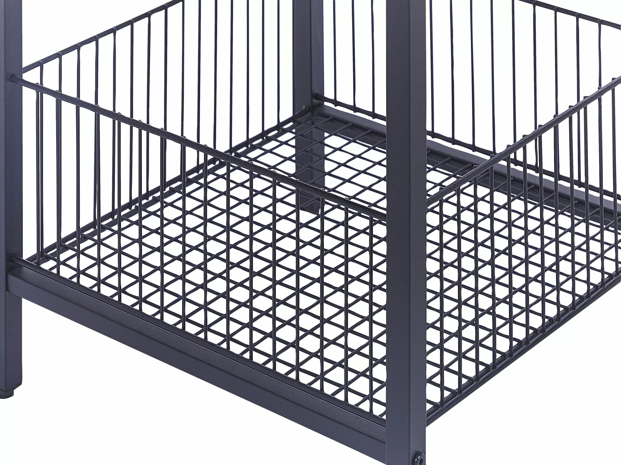 Beliani Mesa Auxiliar Madera Oscura/negro 40 X 40 Cm KENNER - Imagen 4