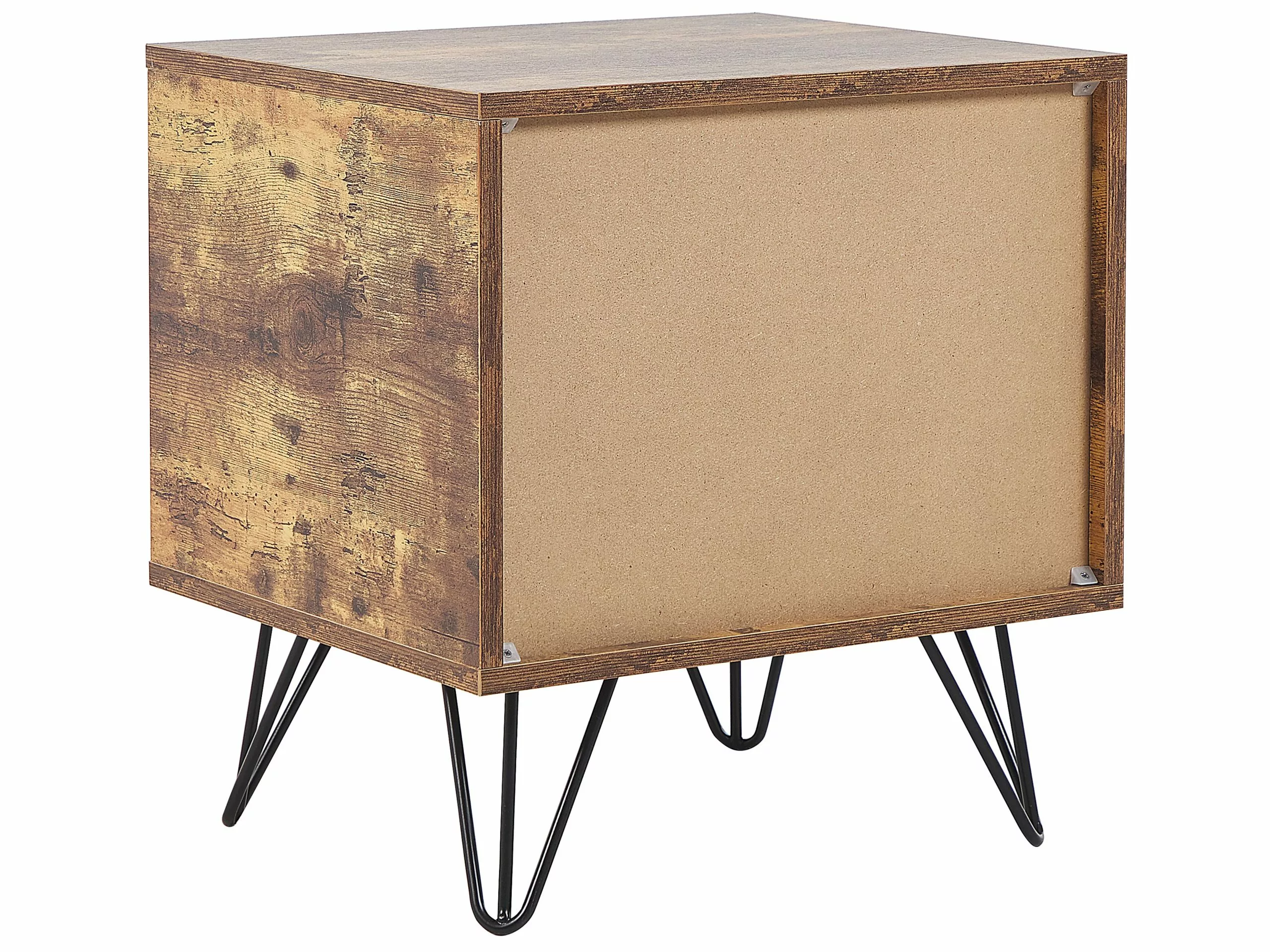 Beliani Mesa De Noche Madera Oscura/negro 45 X 39 Cm ARKAN 9 Beliani Mesa De Noche Madera Oscura/negro 45 X 39 Cm ARKAN - Imagen 7