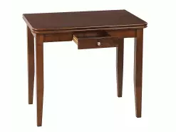 Beliani Mesa De Comedor Extensible De Madera De Caucho Oscura 90/120 X 60 Cm MASELA -Mesas comercio undef src sa picid 826985 type whitesh image