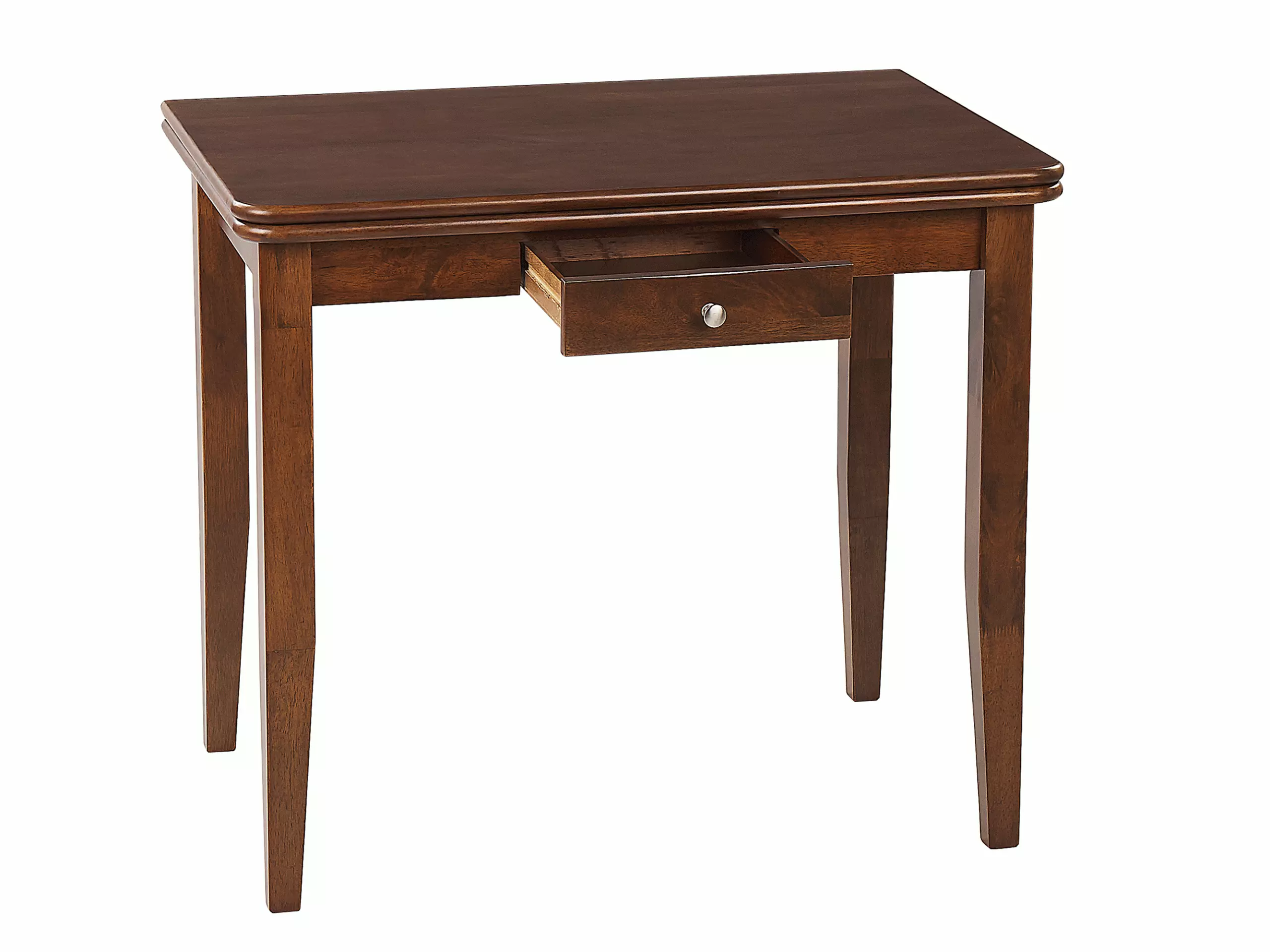 Beliani Mesa De Comedor Extensible De Madera De Caucho Oscura 90/120 X 60 Cm MASELA - Imagen 3