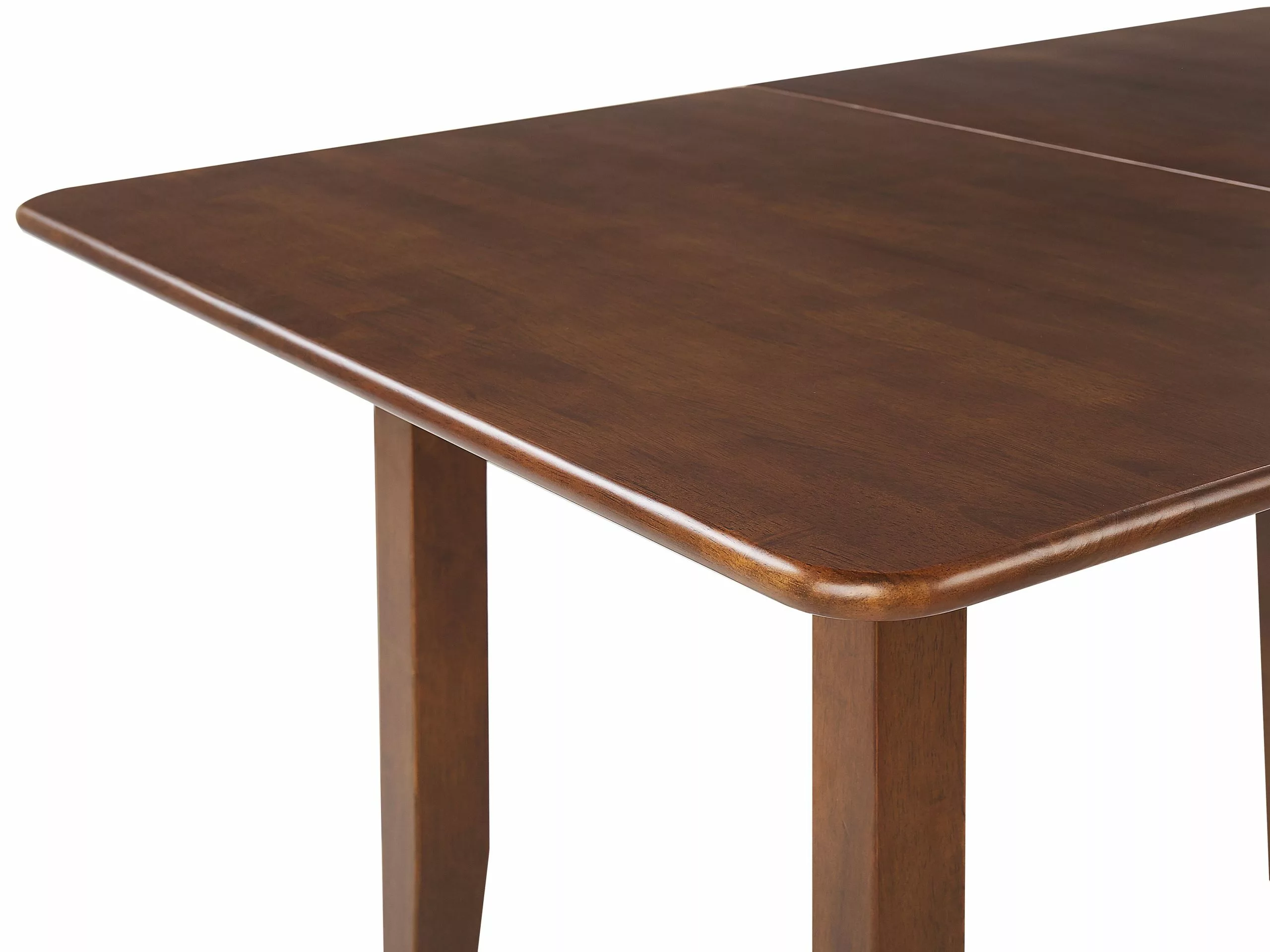 Beliani Mesa De Comedor Extensible De Madera De Caucho Oscura 90/120 X 60 Cm MASELA - Imagen 7