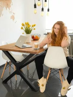 Beliani Mesa De Comedor De Madera De Acacia Clara/negro Varios Tamaños VALBO 15 Beliani Mesa De Comedor De Madera De Acacia Clara/negro Varios Tamaños VALBO -Mesas comercio undef src sa picid 828244 type whitesh image