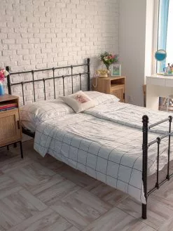 Beliani Mesa De Noche Madera Clara/negro 40 X 40 Cm PASCO -Mesas comercio undef src sa picid 828709 type whitesh image