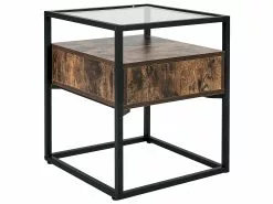 Beliani Mesa Auxiliar Madera Oscura/negro 43 X 43 Cm MAUK 16 Beliani Mesa Auxiliar Madera Oscura/negro 43 X 43 Cm MAUK -Mesas comercio undef src sa picid 829045 type whitesh image
