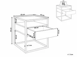 Beliani Mesa Auxiliar Madera Oscura/negro 43 X 43 Cm MAUK 19 Beliani Mesa Auxiliar Madera Oscura/negro 43 X 43 Cm MAUK -Mesas comercio undef src sa picid 829123 type whitesh image