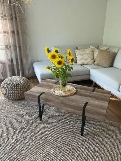 Beliani Mesa De Centro Madera Clara/negro 107 X 59 Cm BLACKPOOL -Mesas comercio undef src sa picid 832300 type whitesh image