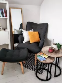 Beliani Conjunto De 2 Mesas Auxiliares Madera Oscura/negro DIXIE -Mesas comercio undef src sa picid 832349 type whitesh image