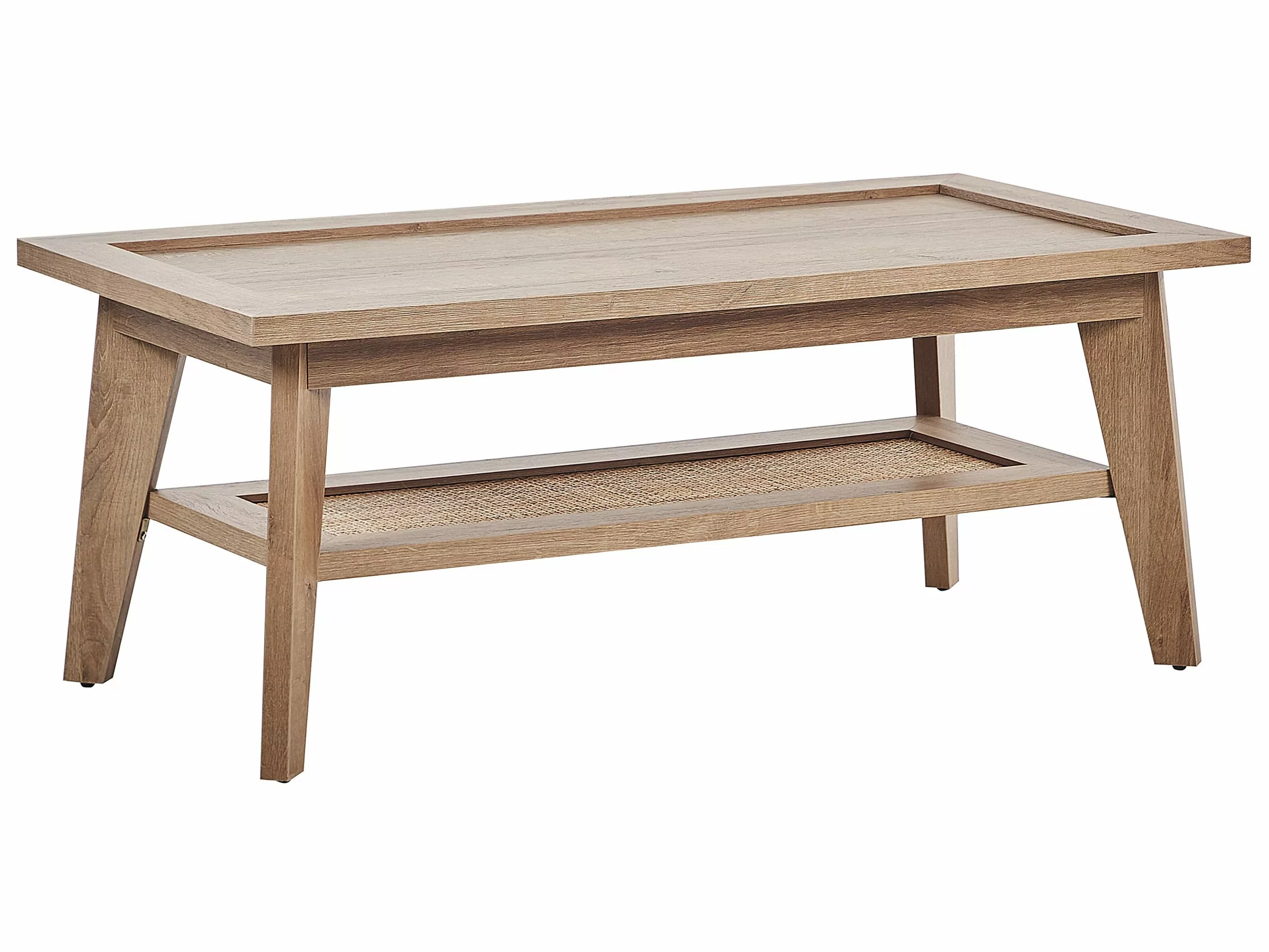 Beliani Mesa De Centro Madera Clara 100 X 50 Cm SIMLA 3 Beliani Mesa De Centro Madera Clara 100 X 50 Cm SIMLA