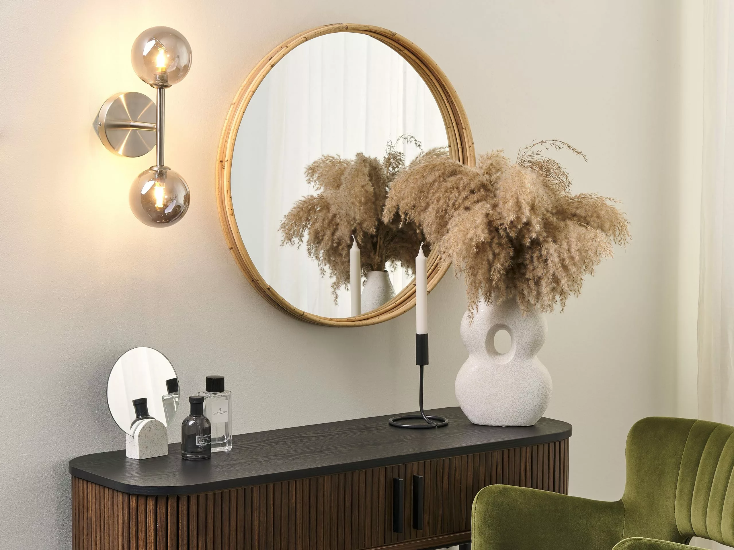 Beliani Consola Madera Oscura/negro 100 X 35 Cm JOSE - Imagen 4