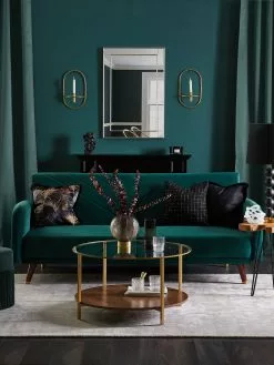 Beliani Mesa Auxiliar De Madera De Teca Clara/negro 60 Cm ELSA -Mesas comercio undef src sa picid 845081 type whitesh image