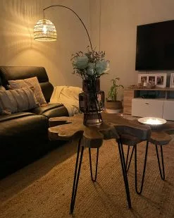 Beliani Conjunto De 2 Mesas De Centro De Madera De Java Oscura/negro CAMROSE -Mesas comercio undef src sa picid 847993 type whitesh image