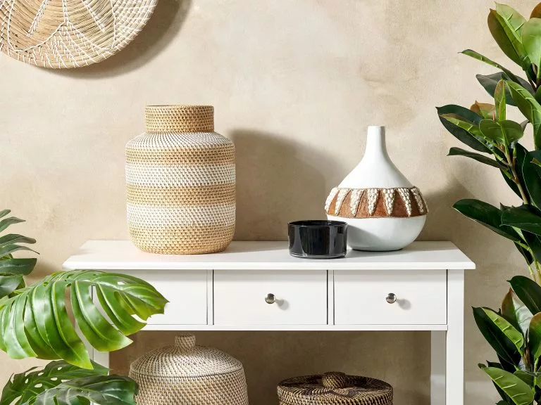 Beliani Consola Blanca 90 X 40 Cm GALVA - Imagen 3