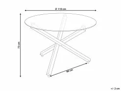 Beliani Mesa De Comedor De Metal Plateado ⌀ 110 Cm BUTLER 11 Beliani Mesa De Comedor De Metal Plateado ⌀ 110 Cm BUTLER -Mesas comercio undef src sa picid 850655 type whitesh image