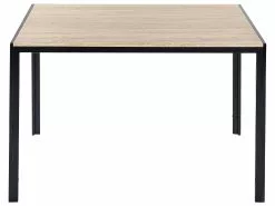 Beliani Mesa De Comedor Madera Clara/negro 120 X 80 Cm NEWFIELD -Mesas comercio undef src sa picid 850665 type whitesh image