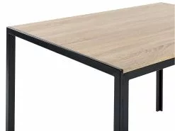 Beliani Mesa De Comedor Madera Clara/negro 120 X 80 Cm NEWFIELD -Mesas comercio undef src sa picid 850666 type whitesh image