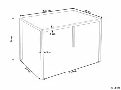 Beliani Mesa De Comedor Madera Clara/negro 120 X 80 Cm NEWFIELD -Mesas comercio undef src sa picid 850669 type whitesh image