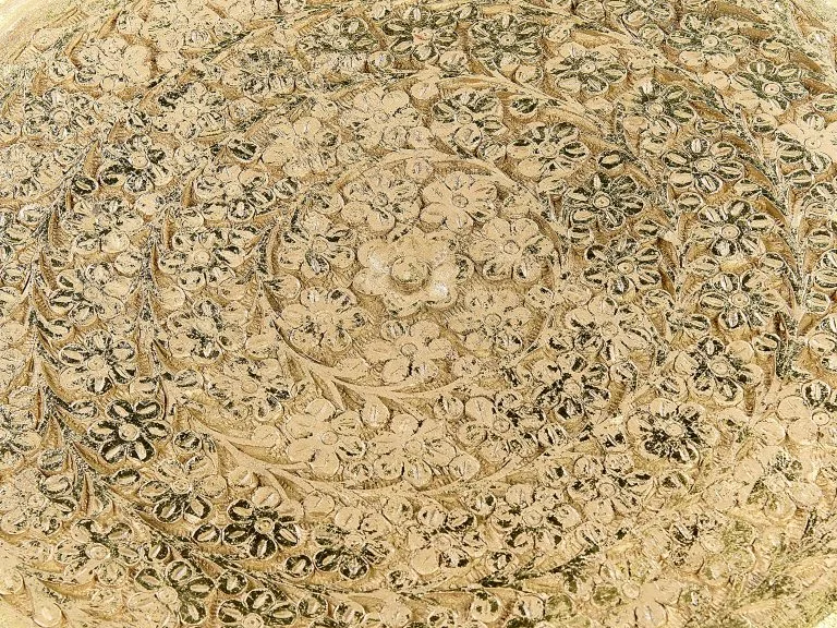 Beliani Conjunto De 2 Mesas Auxiliaries De Madera De Mango Dorada NARRA - Imagen 7