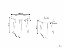 Beliani Conjunto De 2 Mesas Auxiliaries De Madera De Mango Dorada NARRA -Mesas comercio undef src sa picid 852065 type whitesh image