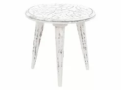 Beliani Conjunto De 2 Mesas De Madera De Mango Blanco Crema CHANDRA -Mesas comercio undef src sa picid 852147 type whitesh image