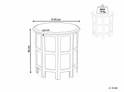 Beliani Mesa Auxiliar De Madera De Mango Azul Claro ⌀ 45 Cm BORAI 13 Beliani Mesa Auxiliar De Madera De Mango Azul Claro ⌀ 45 Cm BORAI -Mesas comercio undef src sa picid 852180 type whitesh image