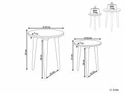 Beliani Conjunto De 2 Mesas De Madera De Mango Gris JATRA -Mesas comercio undef src sa picid 852306 type whitesh image