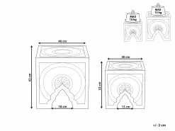 Beliani Conjunto De 2 Mesas Madera Oscura SHUKUR 17 Beliani Conjunto De 2 Mesas Madera Oscura SHUKUR -Mesas comercio undef src sa picid 852331 type whitesh image