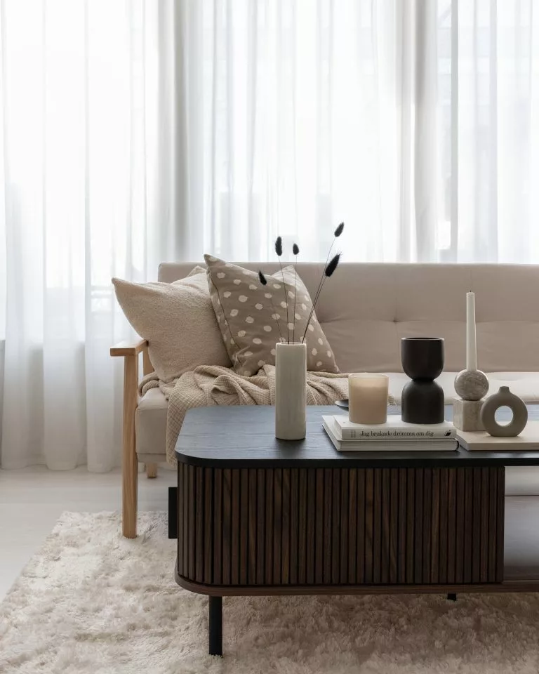 Beliani Mesa De Centro Madera Oscura/negro 120 X 60 Cm JOSE - Imagen 4