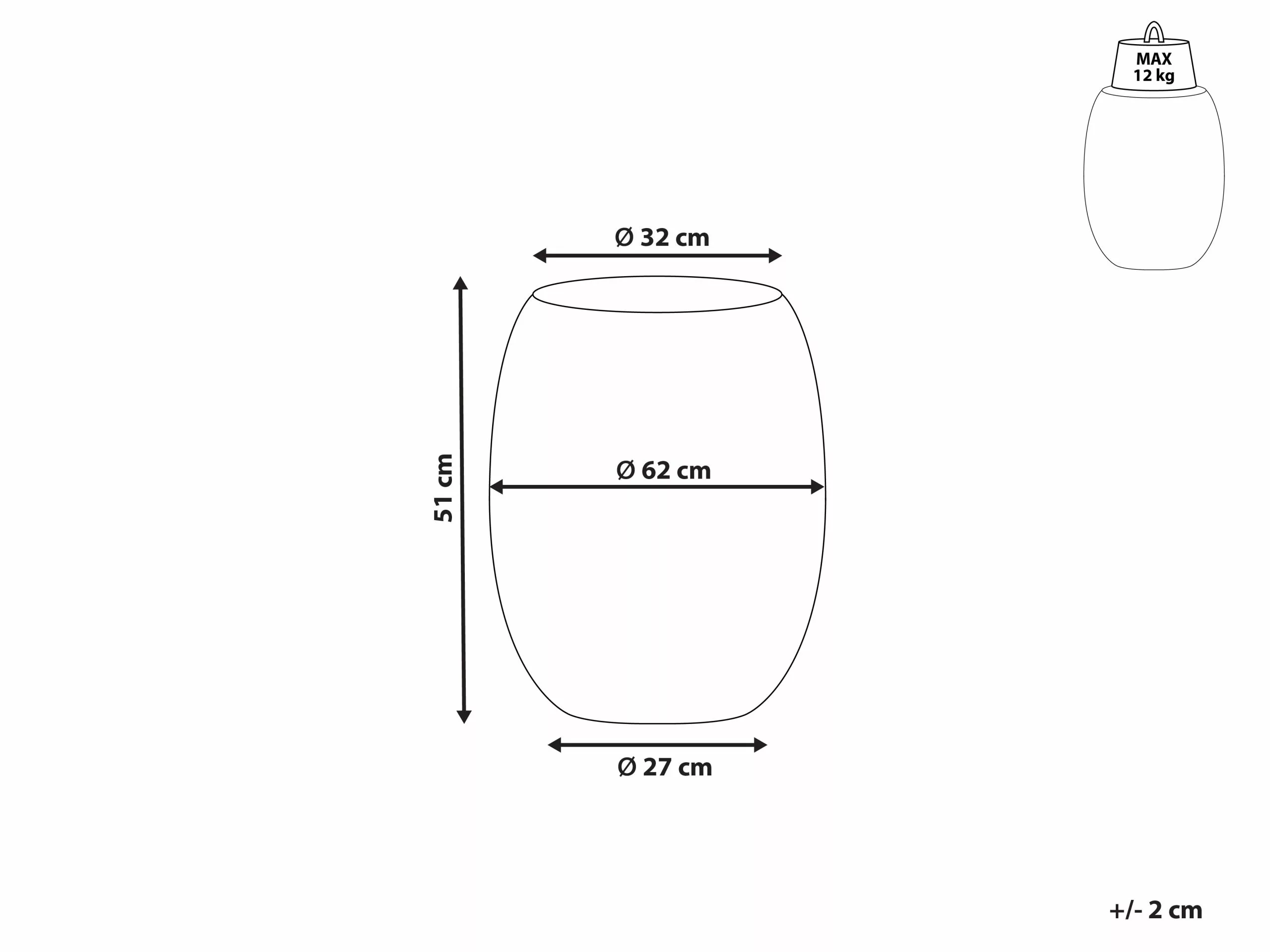 Beliani Mesa Auxiliar Negra ⌀ 32 Cm UHANA 9 Beliani Mesa Auxiliar Negra ⌀ 32 Cm UHANA - Imagen 7